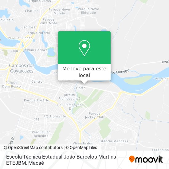 Escola Técnica Estadual João Barcelos Martins - ETEJBM mapa