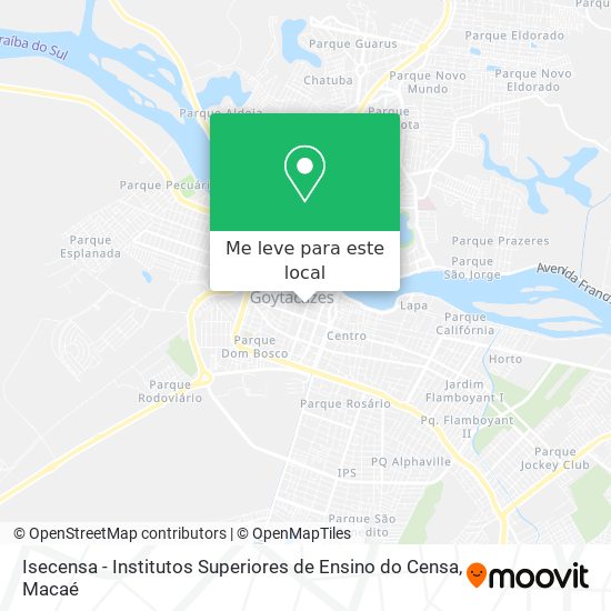Isecensa - Institutos Superiores de Ensino do Censa mapa
