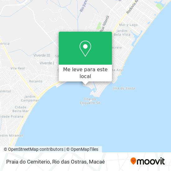 Praia do Cemiterio, Rio das Ostras mapa