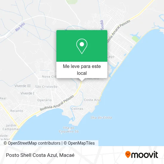Posto Shell Costa Azul mapa
