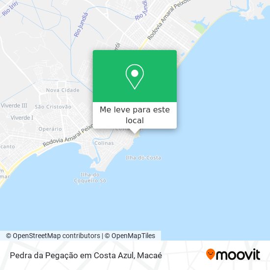 Pedra da Pegação em Costa Azul mapa