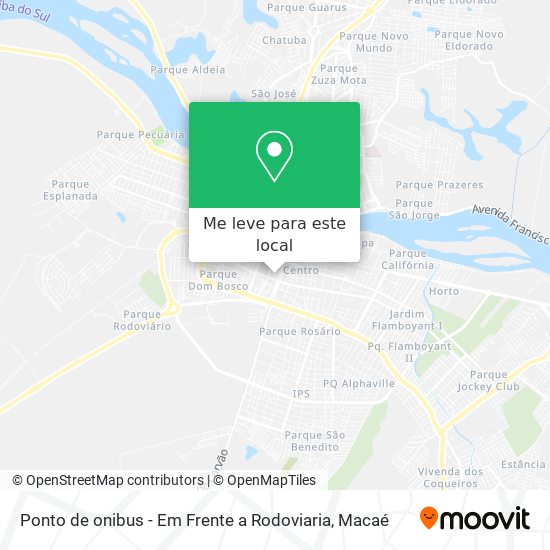 Ponto de onibus - Em Frente a Rodoviaria mapa