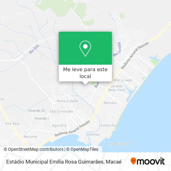 Estádio Municipal Emília Rosa Guimarães mapa