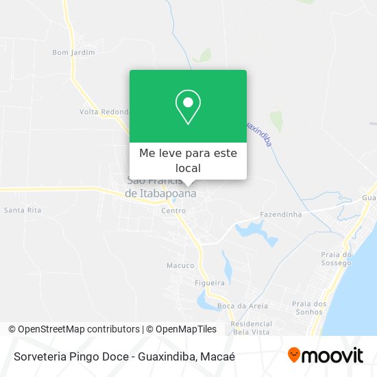 Sorveteria Pingo Doce - Guaxindiba mapa