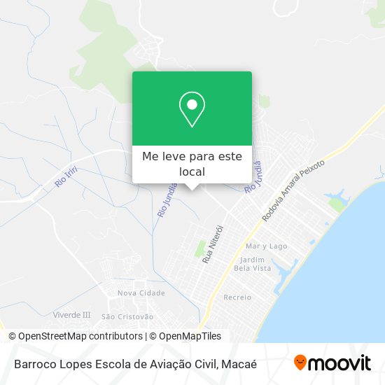 Barroco Lopes Escola de Aviação Civil mapa