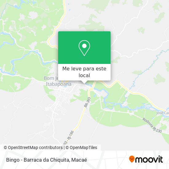 Bingo - Barraca da Chiquita mapa