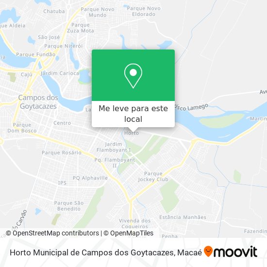 Horto Municipal de Campos dos Goytacazes mapa