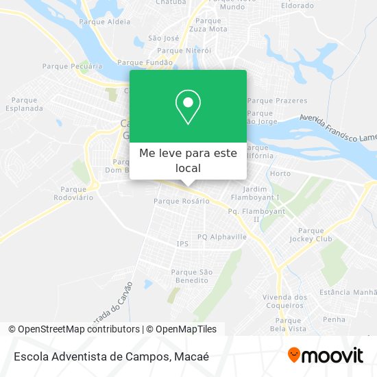 Escola Adventista de Campos mapa