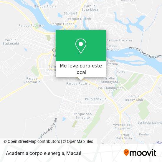 Academia corpo e energia mapa