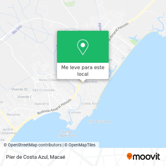 Píer de Costa Azul mapa