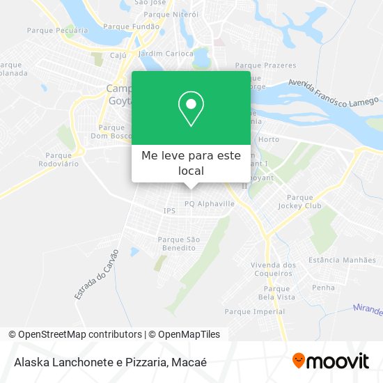Alaska Lanchonete e Pizzaria mapa
