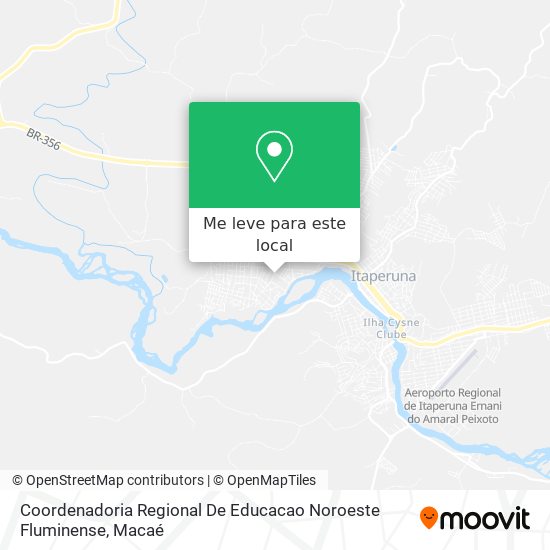 Coordenadoria Regional De Educacao Noroeste Fluminense mapa