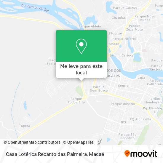 Casa Lotérica Recanto das Palmeira mapa