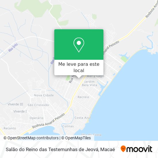 Salão do Reino das Testemunhas de Jeová mapa