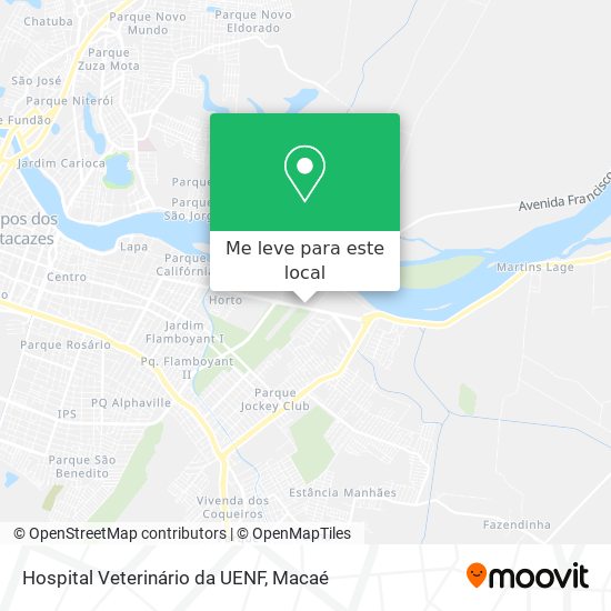 Hospital Veterinário da UENF mapa