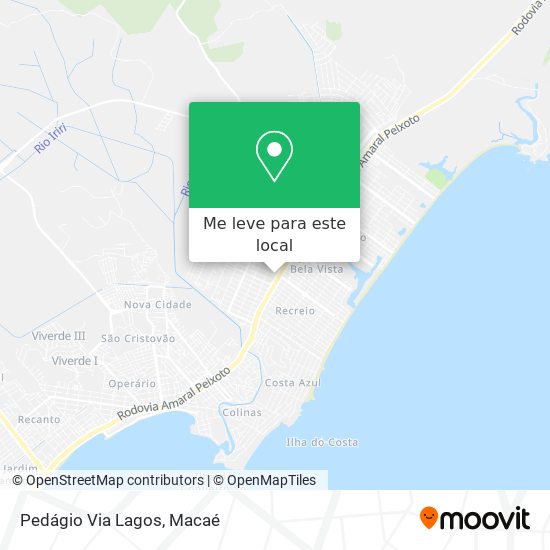 Pedágio Via Lagos mapa
