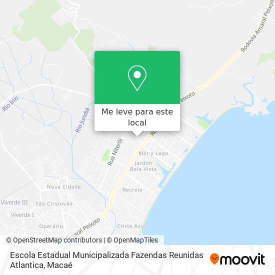 Escola Estadual Municipalizada Fazendas Reunidas Atlantica mapa