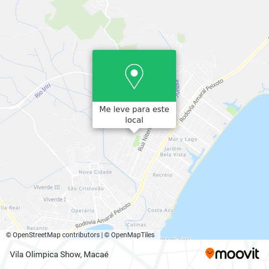 Vila Olimpica Show mapa
