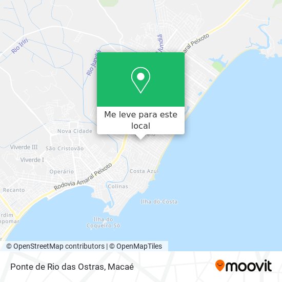 Ponte de Rio das Ostras mapa
