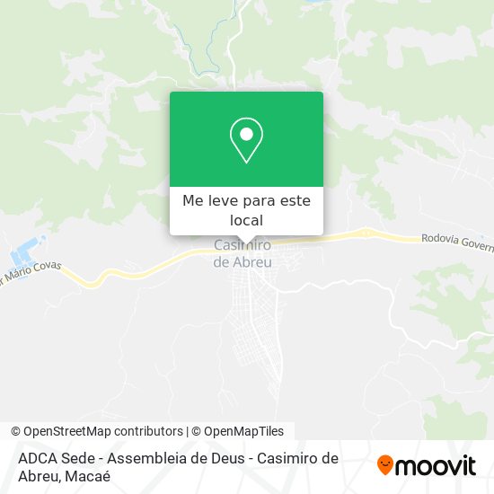 ADCA Sede - Assembleia de Deus - Casimiro de Abreu mapa