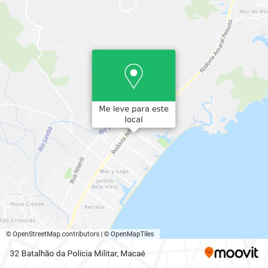 32 Batalhão da Polícia Militar mapa