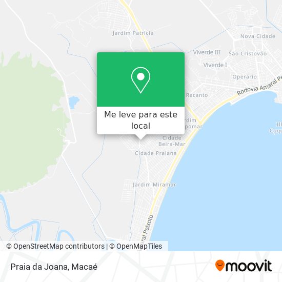 Praia da Joana mapa