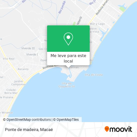 Ponte de madeira mapa