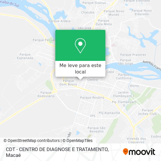 CDT - CENTRO DE DIAGNOSE E TRATAMENTO mapa