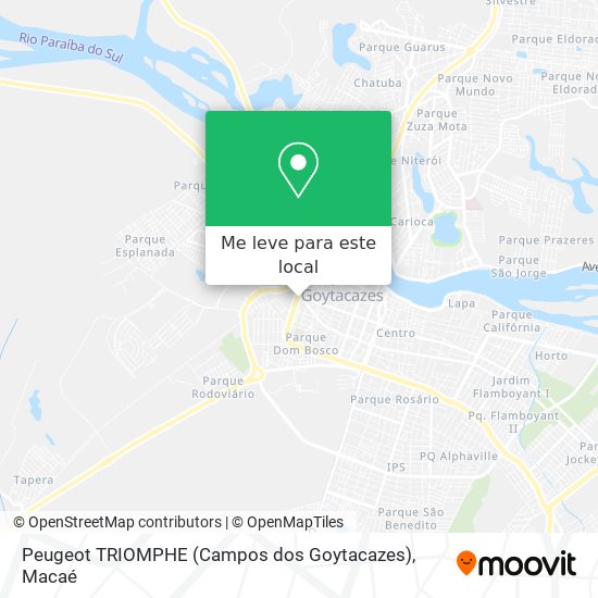 Peugeot TRIOMPHE (Campos dos Goytacazes) mapa