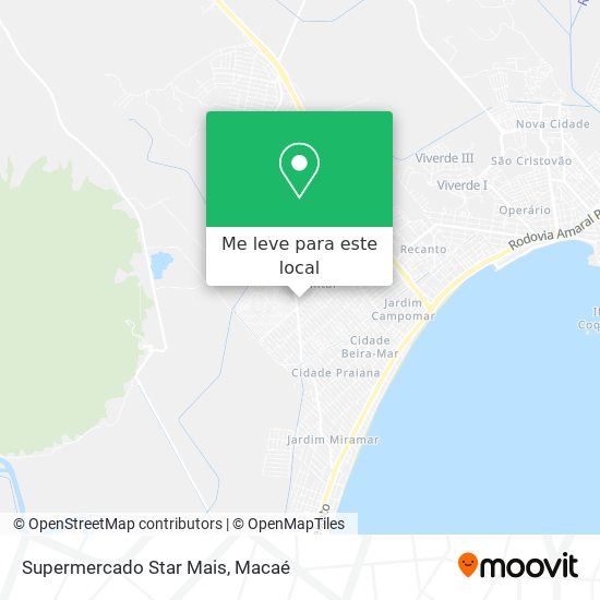 Supermercado Star Mais mapa