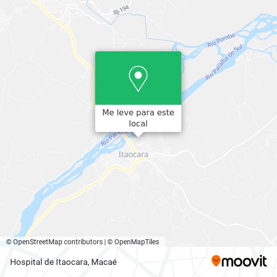 Hospital de Itaocara mapa