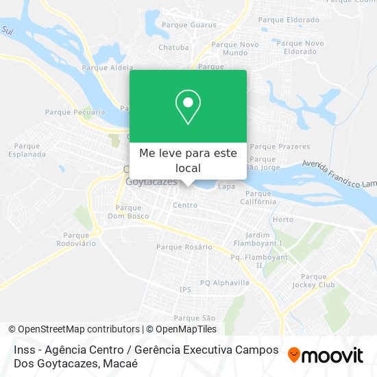Inss - Agência Centro / Gerência Executiva Campos Dos Goytacazes mapa