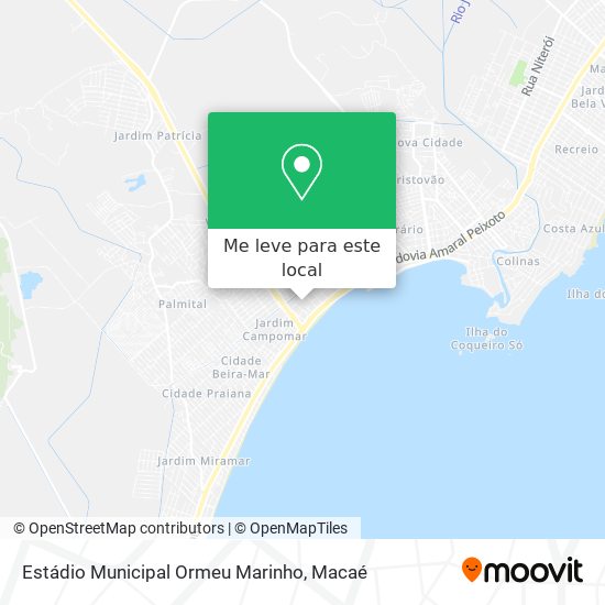 Estádio Municipal Ormeu Marinho mapa