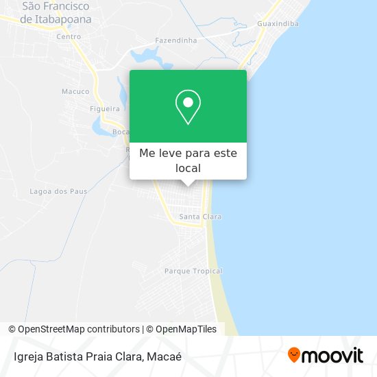 Igreja Batista Praia Clara mapa