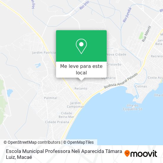 Escola Municipal Professora Neli Aparecida Tâmara Luiz mapa