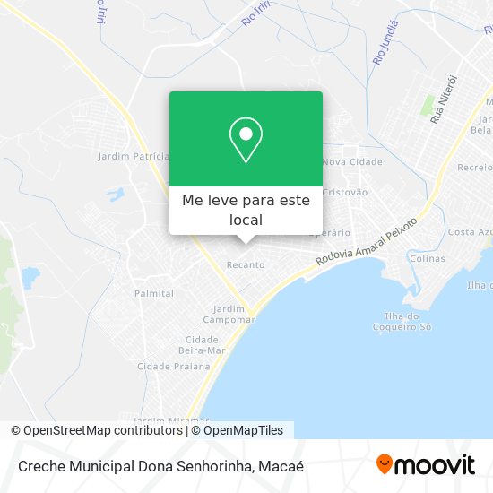 Creche Municipal Dona Senhorinha mapa