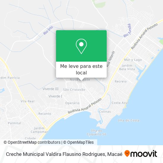 Creche Municipal Valdira Flausino Rodrigues mapa