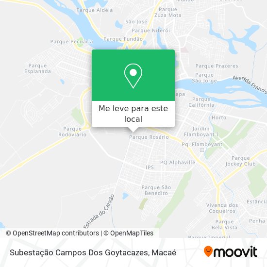 Subestação Campos Dos Goytacazes mapa