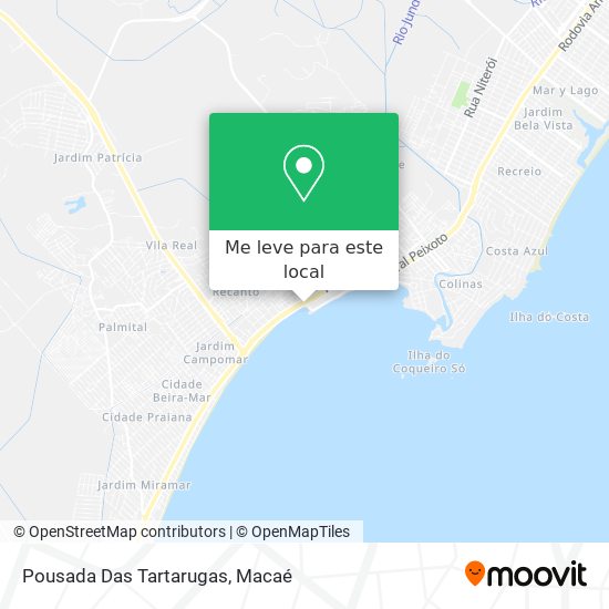 Pousada Das Tartarugas mapa