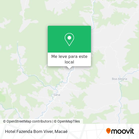 Hotel Fazenda Bom Viver mapa
