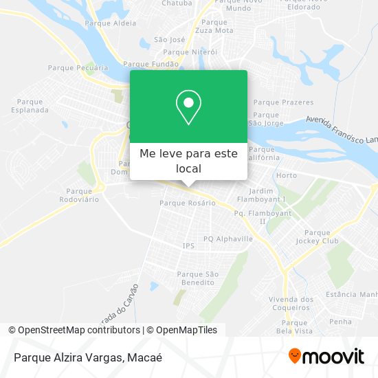 Parque Alzira Vargas mapa