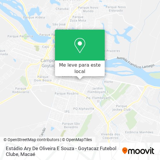 Estádio Ary De Oliveira E Souza - Goytacaz Futebol Clube mapa