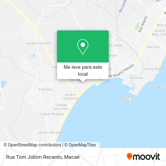Rua Tom Jobim Recanto mapa