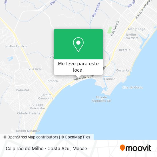Caipirão do Milho - Costa Azul mapa