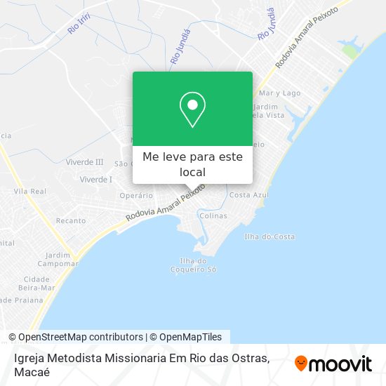 Igreja Metodista Missionaria Em Rio das Ostras mapa