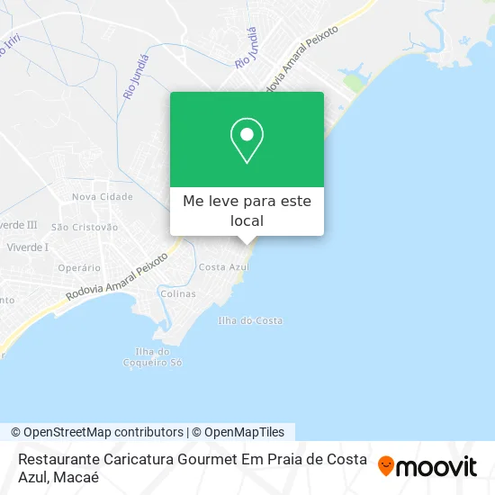 Restaurante Caricatura Gourmet Em Praia de Costa Azul mapa