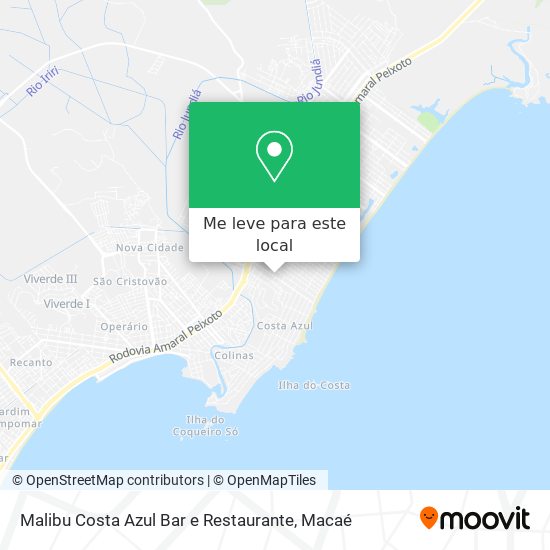 Malibu Costa Azul Bar e Restaurante mapa