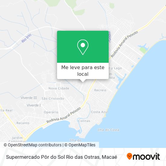 Supermercado Pôr do Sol Rio das Ostras mapa