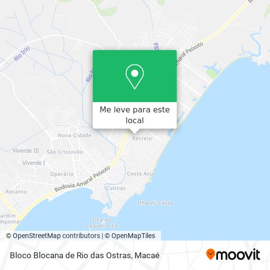 Bloco Blocana de Rio das Ostras mapa