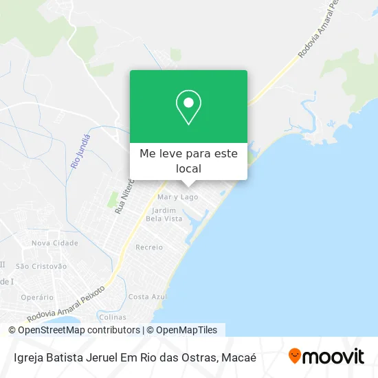 Igreja Batista Jeruel Em Rio das Ostras mapa